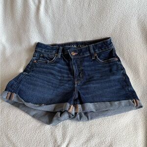 American Eagle Outfitters Women's Blue Denim Shorts Mom Shorts Size 0